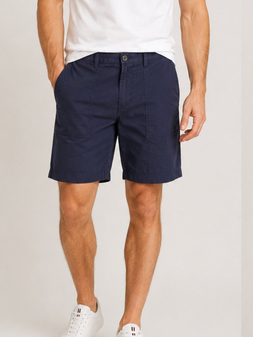 Tommy Hilfiger Men's Cargo Shorts Navy Blue Size 33 9" Cotton Casual